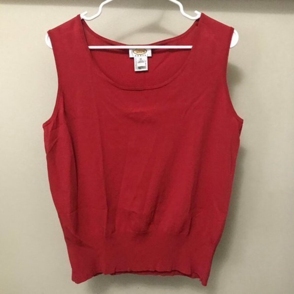 Talbots Stretchy Red Sleeveless Cinched He…